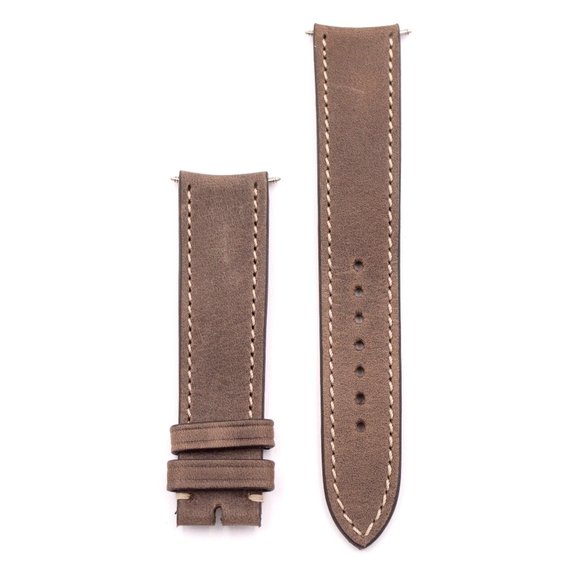 BREMONT Brown vintage-style Leather Strap, 20mm